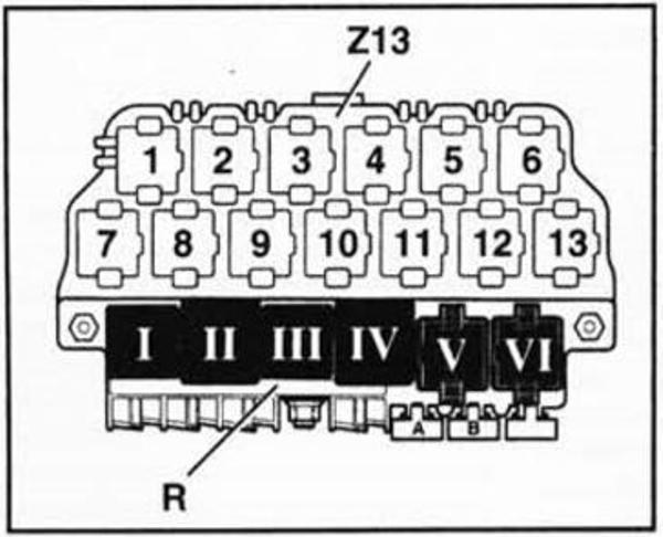 Руководство по замене блока предохранителей на Volkswagen Passat B3, расшифровка