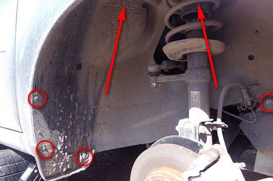 Как демонтировать переднее крыло Lada Granta Как демонтировать переднее крыло Lada Granta