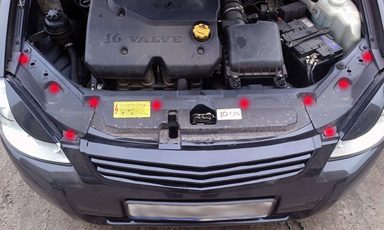 Самостоятельная установка противотуманного освещения на Lada Priora