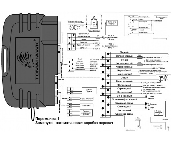 Инструкция по эксплуатации сигнализации Tomahawk (Томагавк) 9010, 9020 и 9030 с автозапуском