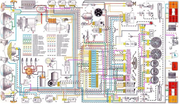 Электросхема ВАЗ 2106 с описанием электрооборудования машины, замена и схема подключения проводки