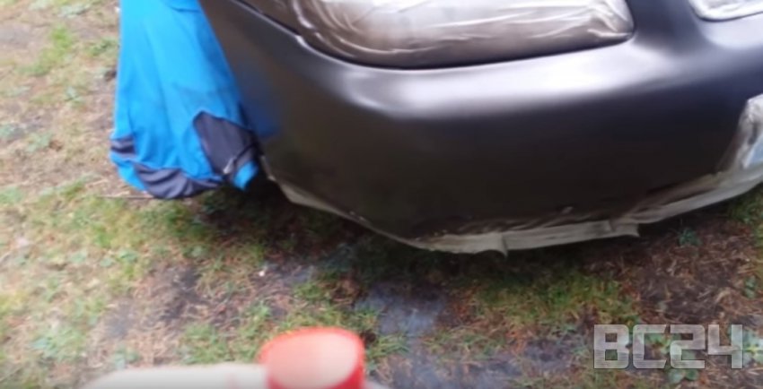 Как покрасить бампер баллончиком своими руками с видео